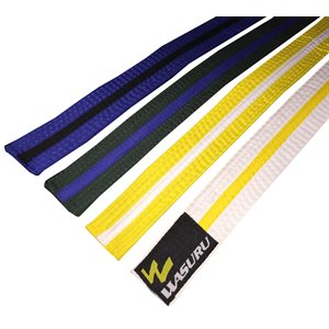 Double wrap stripe belt