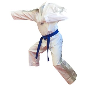 Uniforme Wasuru de taekwondo collet blanc